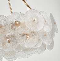 Lampe d'art en forme de fleur lustre à disque en verre décoratif pour la maison