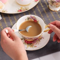 Tasse à café en porcelaine fine, soucoupe, pot à lait, pot à sucre, plaqué or 24 carats, motif floral, 250 ml, service de thé de l'après-midi, vendu à l'unité