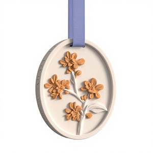 Ornement suspendu en plâtre gaufré fleur 3D, parfum longue durée, pour armoire, voiture, décoration intérieure - Product Image 1