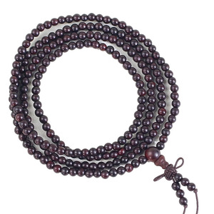 Blood Sandalwood Prayer Beads 216pcs 4mm Wine <b>Red</b> Chinese Style <b>Bracelet</b> - Product Image 5