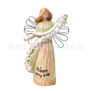 Juego de figuras de ángeles de resina, decoración del hogar, escultura artística, regalo para decoración familiar - Product Image 5