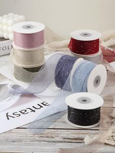 Nastro a maglia in filigrana argento per capelli con fiocco per capelli vestito da ragazza - Product Image 4