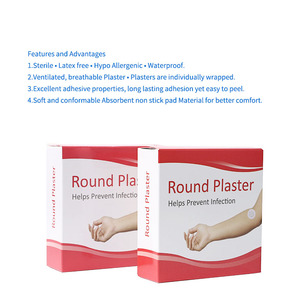 Parches Adhesivos Redondos Transpirables de PE para Primeros Auxilios en Niños, Venda Médica para Heridas, Parches para Heridas IV - Product Image 4