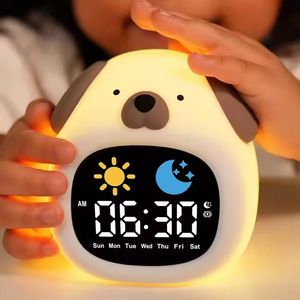 Lampe à LED mignonne de chevet personnalisée Haut-parleur pour enfants Réveil d'entraînement au sommeil Smart Touch Lumière naturelle Réveil au lever du soleil - Product Image 1