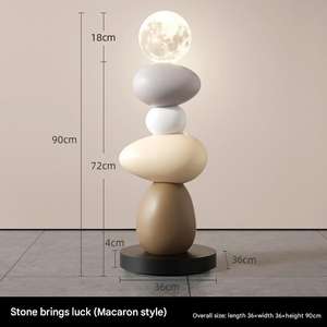 งานฝีมือทำจากเรซิ่นทำด้วยมือโคมไฟแอลอีดีพื้นตกแต่งหินสร้างสรรค์สำหรับห้องนั่งเล่นสำนักงานบ้าน-ไอเดียของขวัญที่ไม่เหมือนใคร - Product Image 6