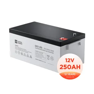 UE güneş kurşun asit piller 12V 200Ah 35Ah 45Ah 250Ah derin döngüsü jel akü güneş