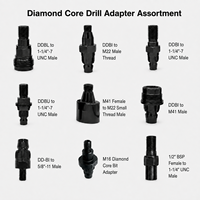 Adaptateur de perceuse diamantée Tengrui à dégagement rapide, raccord en acier allié mâle 1-1/4"-7 UNC vers femelle 1/2" BSP, directement de l'usine