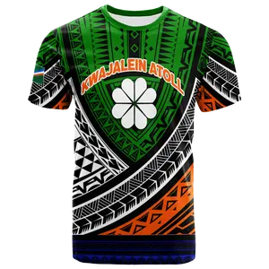 Summer T Shirt For Men Custom Marshall Islands Kwajalein Men's T-shirts Oversized Men Polyester T-shirt