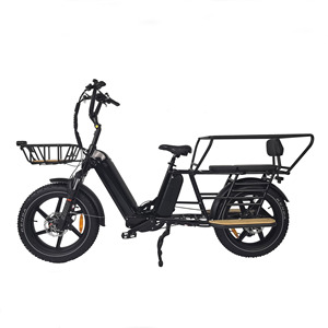 Vélo électrique cargo à longue portée OEM, 250W, double moteur, batterie au lithium, frein à disque hydraulique, vélo électrique 7 vitesses - Product Image 2