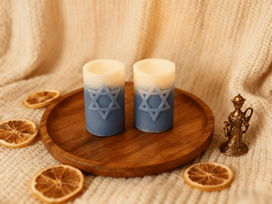 Diffuseur électronique de bougie hexagonal bleu graduel - Décoration de meubles, <span class=keywords><strong>sans</strong></span> <span class=keywords><strong>flamme</strong></span>, sûr - Product Image 5