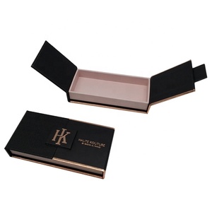 Eyelash Packing Box Wholesale Custom Luxury Empty Paper Extension Storage Box False Pink Magnetic Eyelash Packaging Box