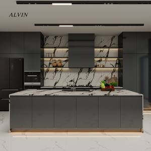 Armoire de cuisine traditionnelle en bois massif, finition artisanale avec charnières à fermeture amortie pour projet de maison personnalisée - Product Image 1