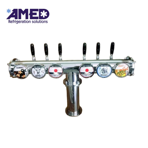 Equipo de Hostelería, Torre de Cerveza Tipo T de Acero Inoxidable con Luz LED para Dispensador de Cerveza de Barril, Uso en Bares - Product Image 1