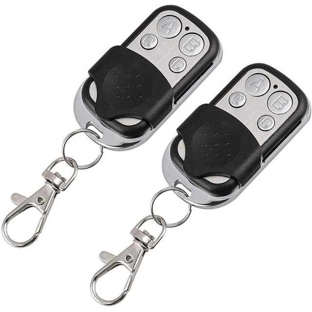 Metal case ABCD Button Fixed Code Universal Garage Gate Sliding Door Clone Code Remote Control