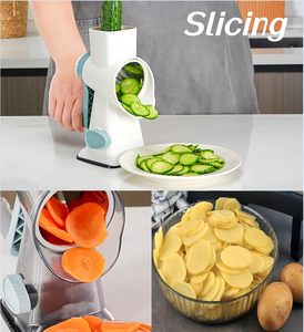 Hot Kitchen <b>Tools</b> & Gadgets <b>Vegetable</b> Cutter Potato Cutter Utensils Multifunctional Rotary Cheese Grater Cooking Use Shredder - Product Image 4
