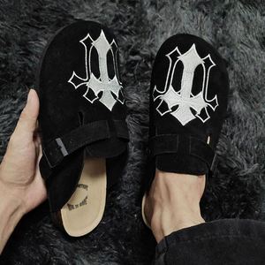 Sandalias Unisex de Verano de Cuero Genuino con Suela Gruesa de Corcho Vintage y Chanclas de Dedo Descubiertas para Exteriores - Product Image 5