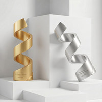 Trofeo de Resina Personalizado, Creativo, con Forma de Espiral, para Reuniones Anuales, Regalos Empresariales
