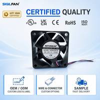 Ventilador Axial Sigilfan 60x60x25mm 6025 VFD Inverter de Alta Presión Estática, Doble Rodamiento de Bolas, Alta Velocidad, 6025 12V, Sin Escobillas, para Refrigeración