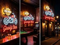 Enseigne néon LED personnalisée en acrylique avec tube néon LED flexible en silicone pour décoration murale de Man Cave, garage ou club