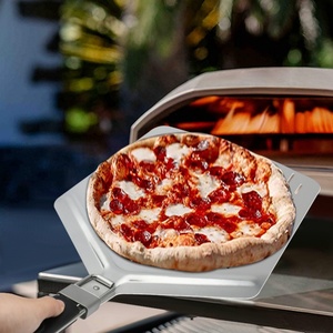 Pala para Pizza Plegable Extra Grande de Acero Inoxidable Perforado con Mango, Herramienta para Hornear Pizza, en Oferta - Product Image 3
