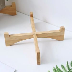 Bamboo Flower <b>Pot</b> Tray Desktop Minimalist Design Indoor Plant Stand For <b>Succulents</b> Pothos Green Plants - Product Image 2