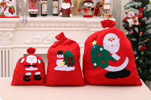 Sac à dos Père <span class=keywords><strong>Noël</strong></span> en non-tissé, sac cadeau fait main avec décalcomanie, sac cadeau <span class=keywords><strong>de</strong></span> <span class=keywords><strong>Noël</strong></span> pas cher avec cordon <span class=keywords><strong>de</strong></span> serrage - Product Image 6