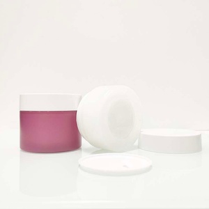 Pet Matte Color Body <b>Scrub</b> Frosted Plastic 250ml Cosmetic Cream Jars with Black Plastic Lid - Product Image 3