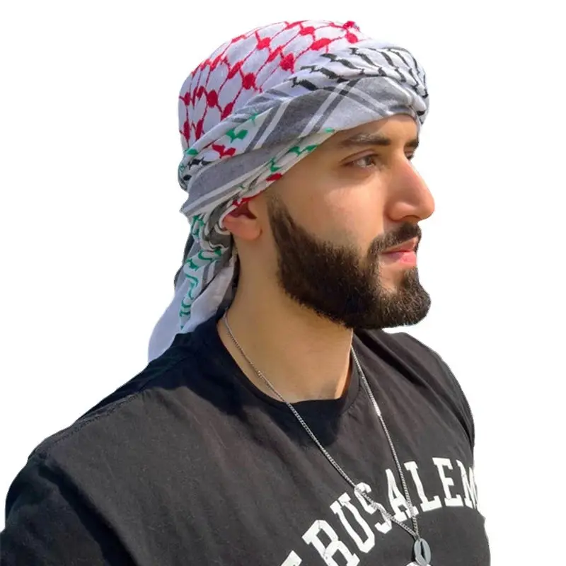 Мужской арабский шарф-шемаг, шарф из Саудовской Аравии, шарф из Палестины, традиционный тюрбан, головной убор, шарф из Арафата