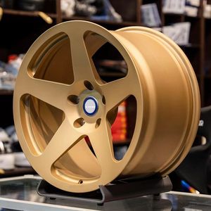 Rines Forjados de una Pieza en Oro Mate Cóncavo de 18, 19, 20, 21, 22 y 24 Pulgadas, 5x100/5x115/5x120/5x127 para HRE, <span class=keywords><strong>BMW</strong></span> <span class=keywords><strong>M4</strong></span>, X3, M5, X4, Lexus IS, GS, <span class=keywords><strong>RC</strong></span> - Product Image 2