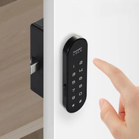 Serrure de meuble intelligente sans clé Liantian F155 à écran tactile, modes public et privé, pour casier de gym et mobilier de bureau