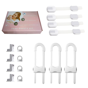 Baby Proofing Kit Adjustable Strap Latches sliding door security lock Magnetic Cabinet Lock All-in-one Value Child Safety kit