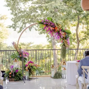 LC Atacado decoração de casamento cenário flor parede para casamento usado