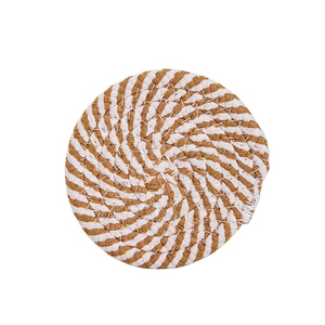 Wholesale 8-Piece Cotton Woven Absorbent Set <b>Drink</b> <b>Coasters</b> with Holder <b>for</b> Home Decor Tabletop - Product Image 4