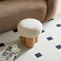 Meilleure vente repose-pieds moderne coussin pouf tabourets et poufs canapé coin chambre salon café pouf tabouret avec pied en bois