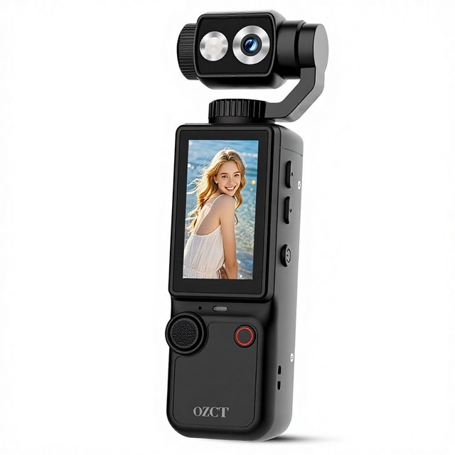 Ultra-clear Handheld Q7/Q8 Sports Camera Portable Vlog Camera 1.9 Inch Screen Auto Focus Rotating Lens Dual Camera Fill Light