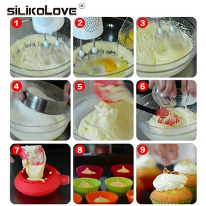 Hot-selling 24-piece reusable silicone molds, muffin <b>cups</b>, non-stick and heat-resistant baking tools - Product Image 5