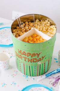 Tùy chỉnh in 2 gallon lớn Vòng bỏng ngô tins xô tinh tế khuyến mại kim loại bỏng ngô bao bì <span class=keywords><strong>tin</strong></span> với Divider - Product Image 5