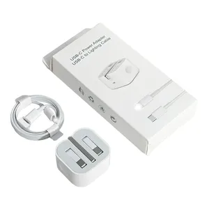 QC3.0 PD 20W adaptor Usb tipe-c, pengisi daya dinding Set untuk ponsel 14 15 pro max