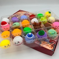 Jouets promotionnels OEM de Noël, boîte mystère en TPR/PU, jouets à presser en plastique, ornements, pendentifs, ensemble de jouets Squishy de construction Père Noël