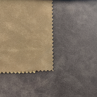 Tissu en cuir PU imprimé rétro bicolore brossé à tombé doux pour vêtements, robes et jupes