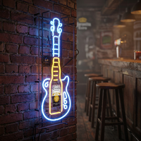 Panneau lumineux LED néon flexible personnalisé pour bar à bière, glacier, publicité de dessins animés, enseigne lumineuse suspendue