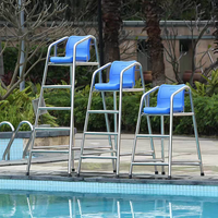 Chaise d'observation pour sauveteur et arbitre en acier inoxydable 304 pour piscine, équipement de piscine