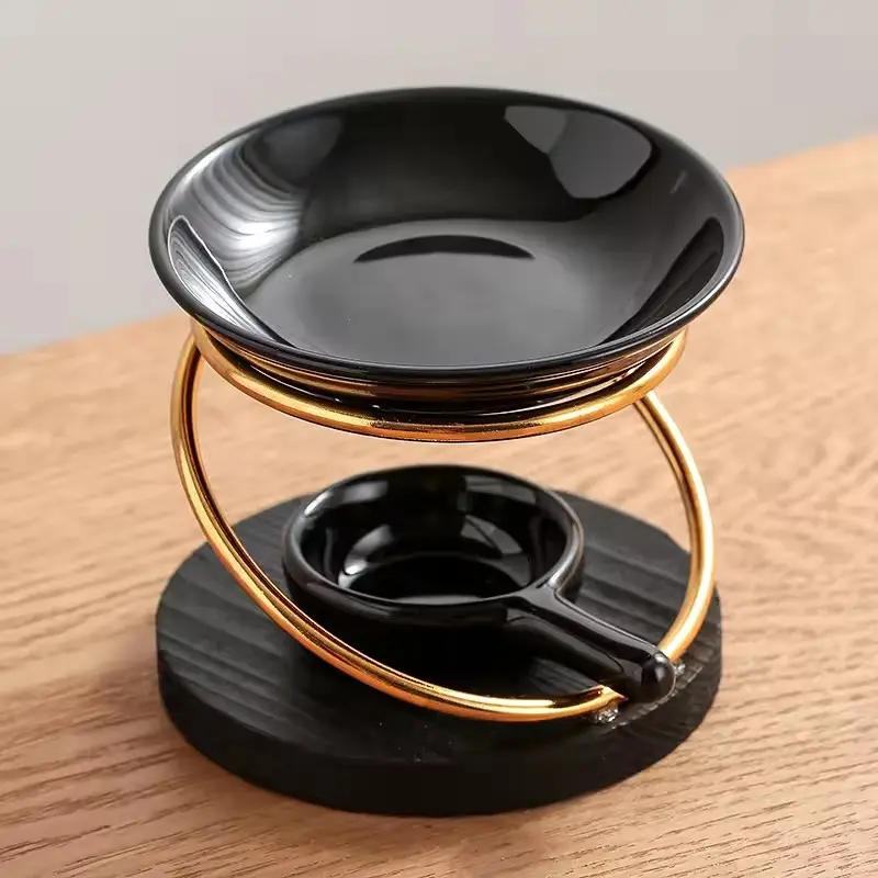 2024 Custom Aroma Diffuser aroma essential oil burner Ceramic Tealight Candle Holder Essential Oil Incense Wax melt Burner