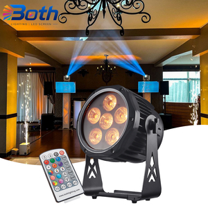 ไฟ LED พกพาสำหรับภายนอกอาคาร 6x18W RGBWA UV IP65 ชาร์จไฟได้ สำหรับการแสดงบนเวที - Product Image 1