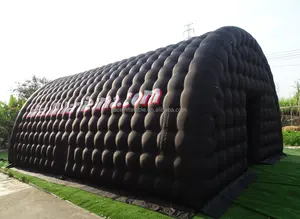 Коммерческий Гигантский Большой черный арочный туннель портативный светодиодный диско-Свет Ночной Клуб Надувной ночной клуб надувной куб палатка для вечеринки