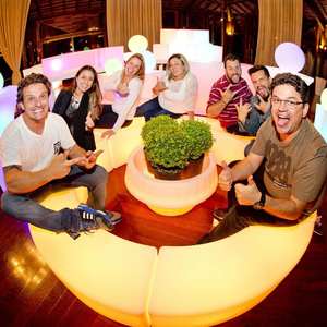 Impermeable LED iluminado muebles al aire libre barra curva taburete banco para club de noche - Product Image 6