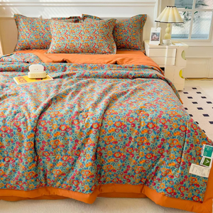 100 _ bông mùa hè hai mặt cảm giác mát mẻ Chăn mùa hè nữ hoàng mịn băng lụa làm mát Chăn mùa hè <span class=keywords><strong>Comforter</strong></span> - Product Image 3