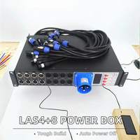 Boîtier de distribution d'alimentation CC portable 8 canaux avec protection de circuit métallique, courant 200A, 10000W, éclairage LED, multi-tension Roland