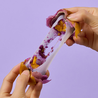 Dulces Chinos XuanMa Más Vendidos: Pastel de Yema de Huevo (Sabor a Patata Morada Dulce) Seco, Caja de 6 Piezas, Postre Glutinoso