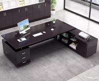 Moderna scrivania in legno a forma di L mobili di lusso Executive Office funziona a gestire tavolo scrivania ad angolo scrivanie da ufficio